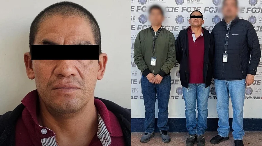 detienen-conductor-de-revolvedora Elementos de investigación tras la detención del conductor de revolvedora en Tlaxcala.