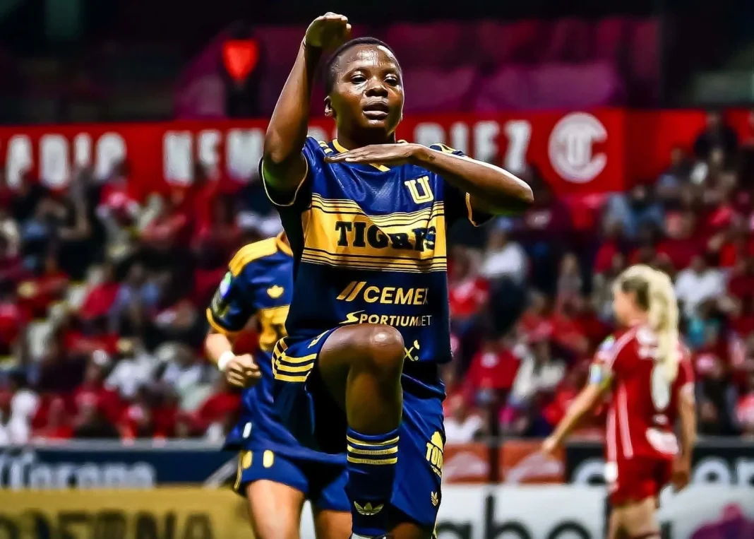 golea-tigres-femenil-7-2-toluca-5 Jugadoras de Tigres Femenil celebrando la goleada ante Toluca en la Liga MX Femenil.