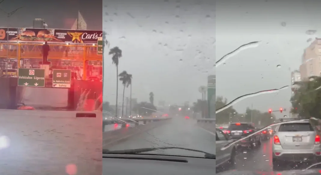lluvia-en-nl-apagones-arboles-caidos Afectaciones por la lluvia en NL con árboles caídos y calles anegadas.