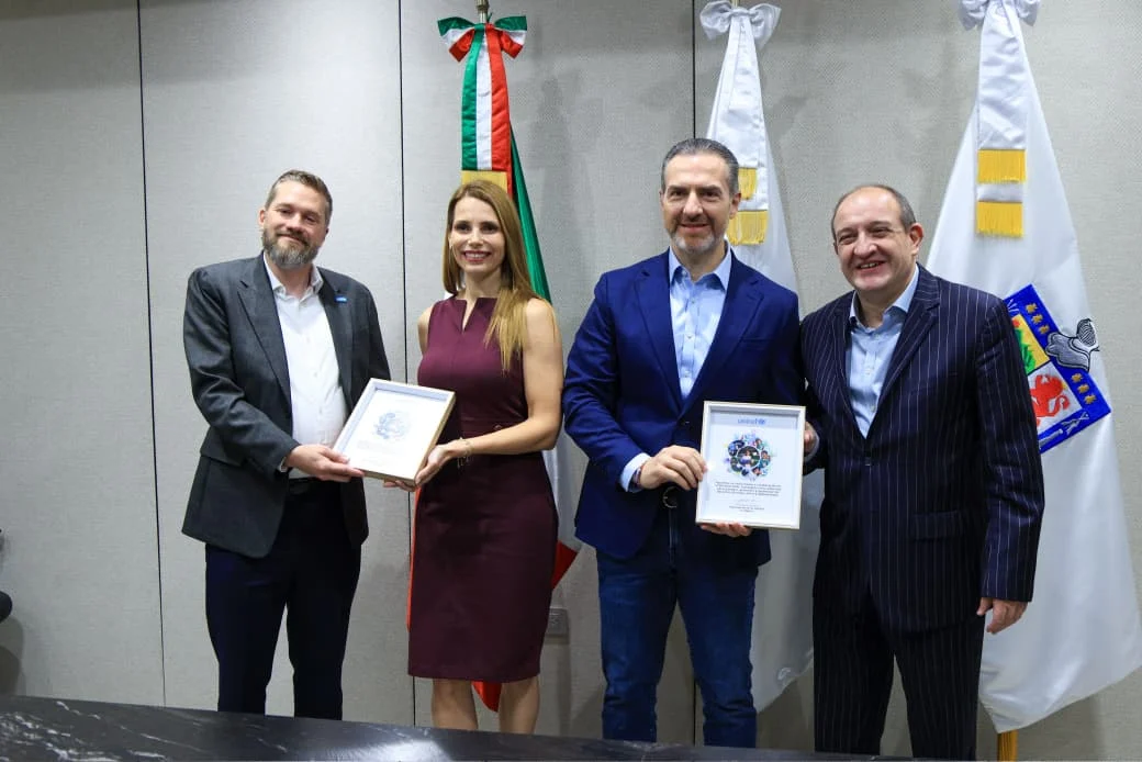 monterrey-unicef Reconoce UNICEF al Gobierno de Monterrey por trabajo a favor de la infancia durante el Mundial