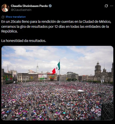 Un Zócalo repleto responde al llamado de Sheinbaum 1 zocalo repleto llamado sheinbaum 2