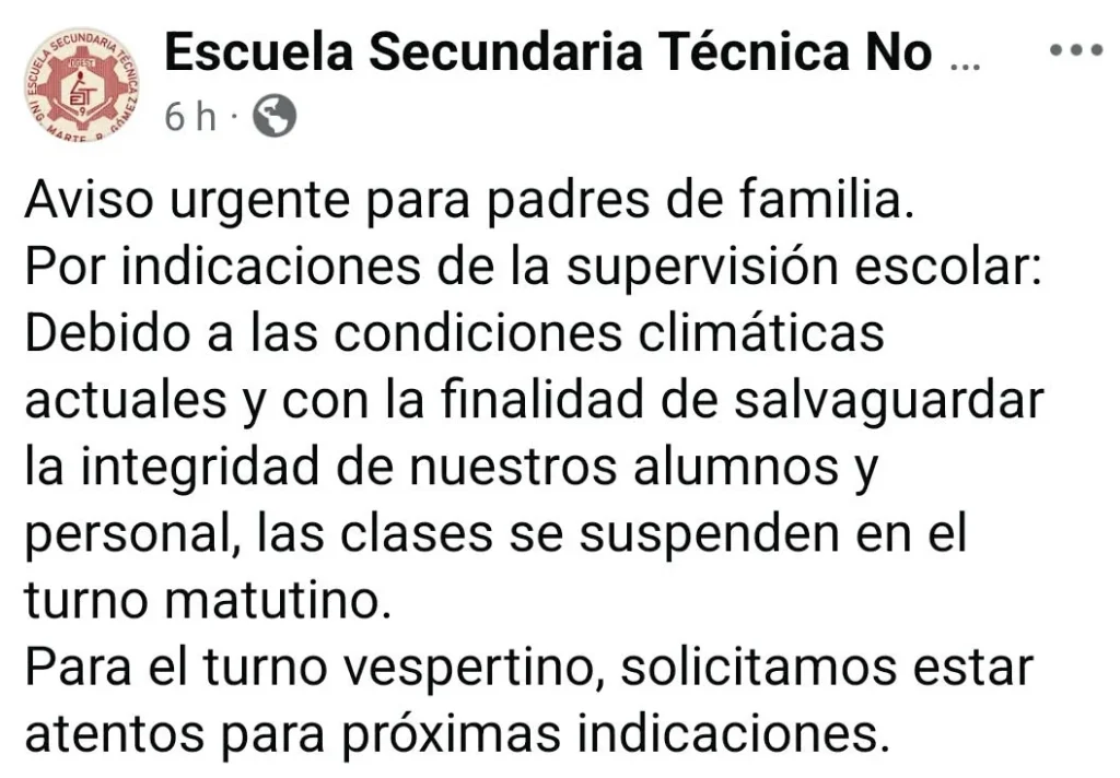 Reporta CREDE Reynosa 8% de ausentismo por lluvias 1 830252600 1564188305007603 8561965182844907752 n