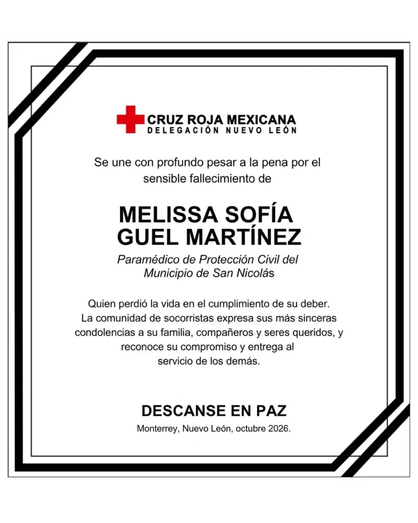 Lamentan corporaciones fallecimiento de la paramédico Melissa Sofía 5 836958689 1049030098137030 2093044973533509799 n