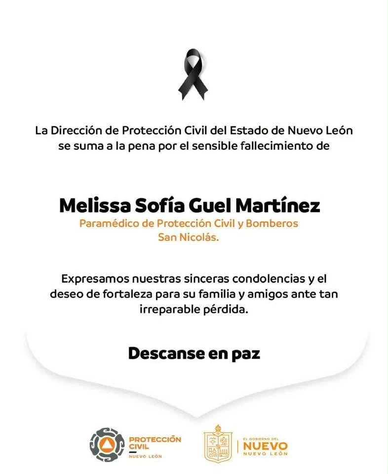 Lamentan corporaciones fallecimiento de la paramédico Melissa Sofía 4 838938485 1663862095108918 1764097603062961899 n