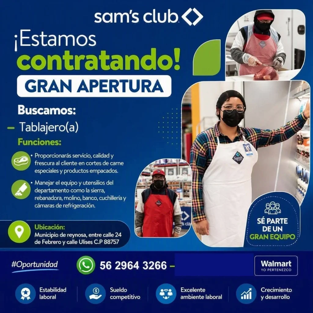 Prevén abrir Walmart y Sam’s Club a finales de noviembre en Reynosa 1 Construcción y preparativos para la apertura de Walmart y Sam’s Club en Reynosa.