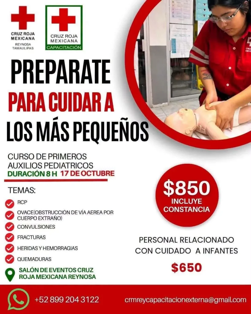 Ofrecerán curso de primeros auxilios pediátricos en Reynosa 1 851448357 4592400867745939 2982930859841854716 n