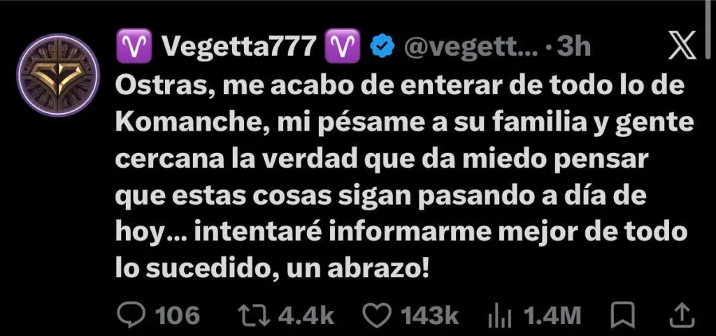 Fallece el streamer salvadoreño ‘Komanche’ 2 El creador de contenido digital sobre quien se informa que fallece el streamer Komanche.