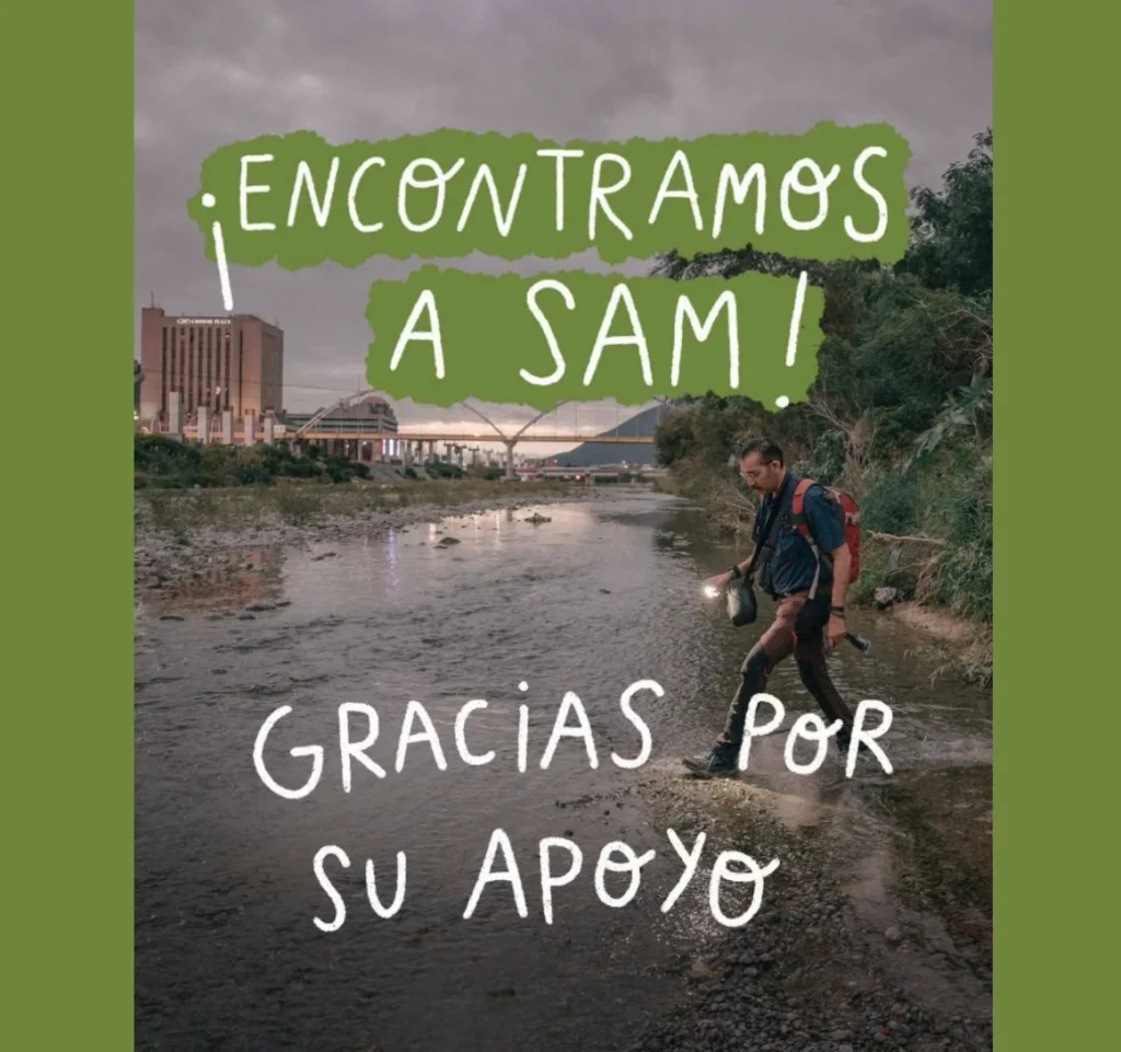 Localizan con vida a activista desaparecido 1 Ficha de búsqueda actualizada donde localizan con vida al activista Samuel Cardona Garza.