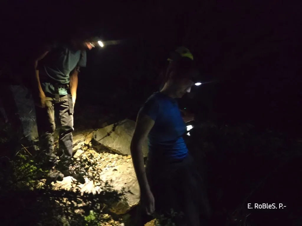 Elementos de auxilio coordinan operativo de rescate nocturno en La Huasteca.