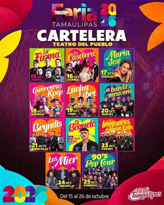 Este es el programa de la Feria Tamaulipas 1 PROGRAMA FERIA TAM