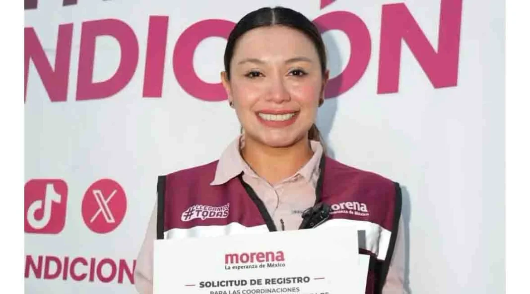 anylu-bendicion-hernandez-morena-escobedo La diputada Anylú Bendición Hernández en su registro para la coordinación de Morena en Escobedo.