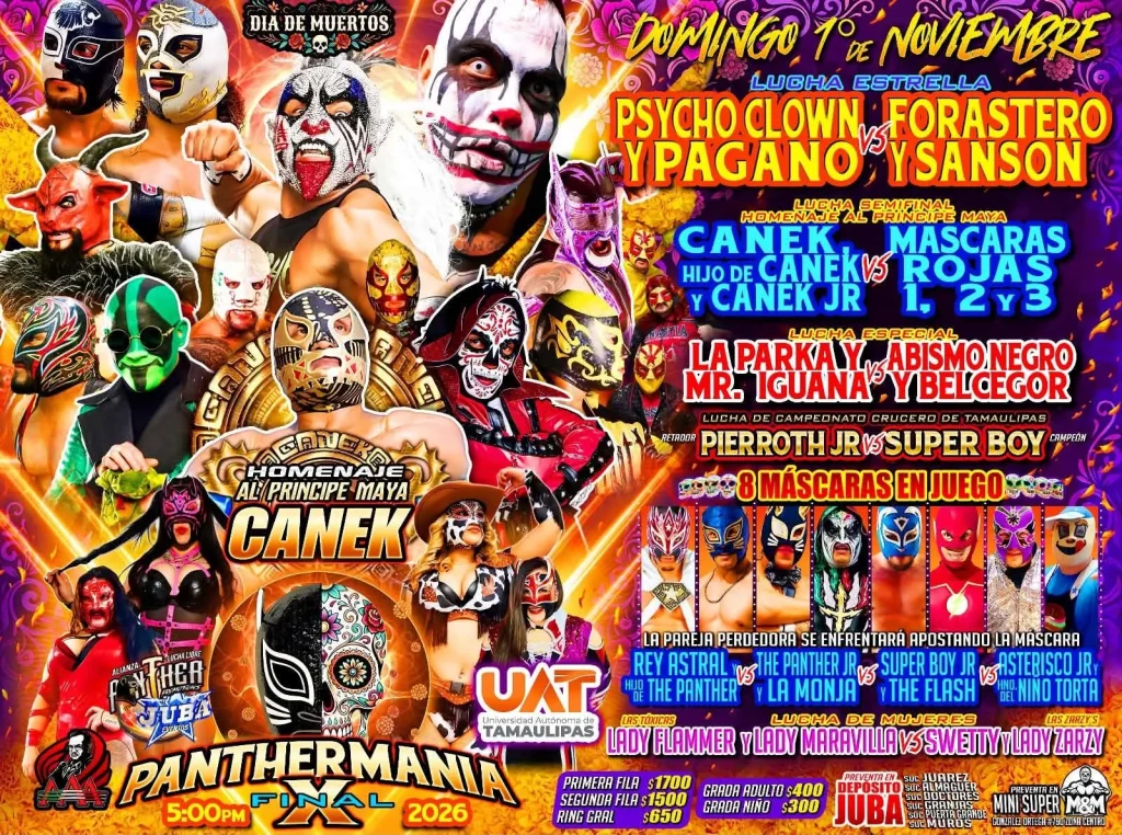 Canek vuelve a Reynosa el día 1 de noviembre; luchará junto a sus hijos 2 canek lucha libre reynosa 2