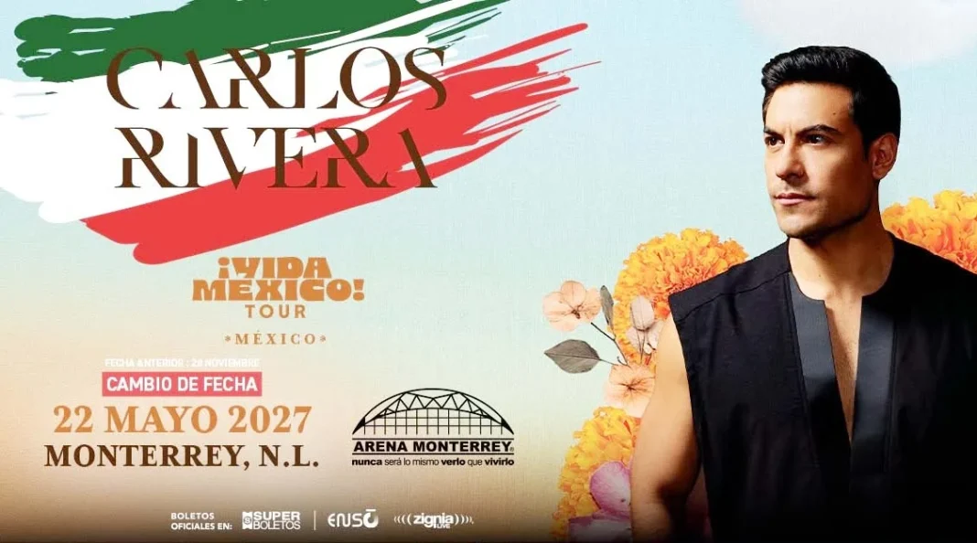 carlos-rivera-monterrey El cantante Carlos Rivera Monterrey pospone su concierto por indicación médica.