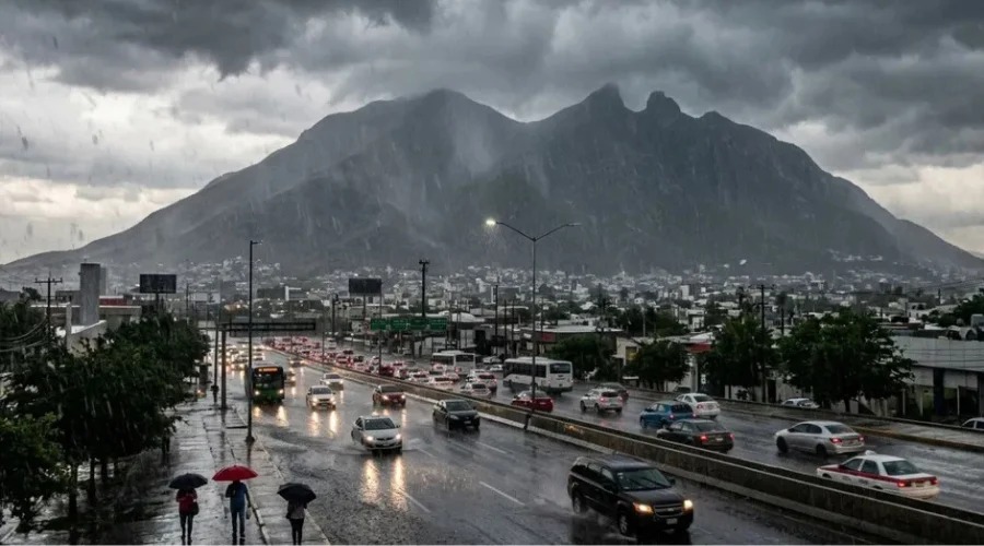 descenso-de-temperatura-nuevo-leon Lluvias y descenso de temperatura previstos por el paso del frente frío en Monterrey.