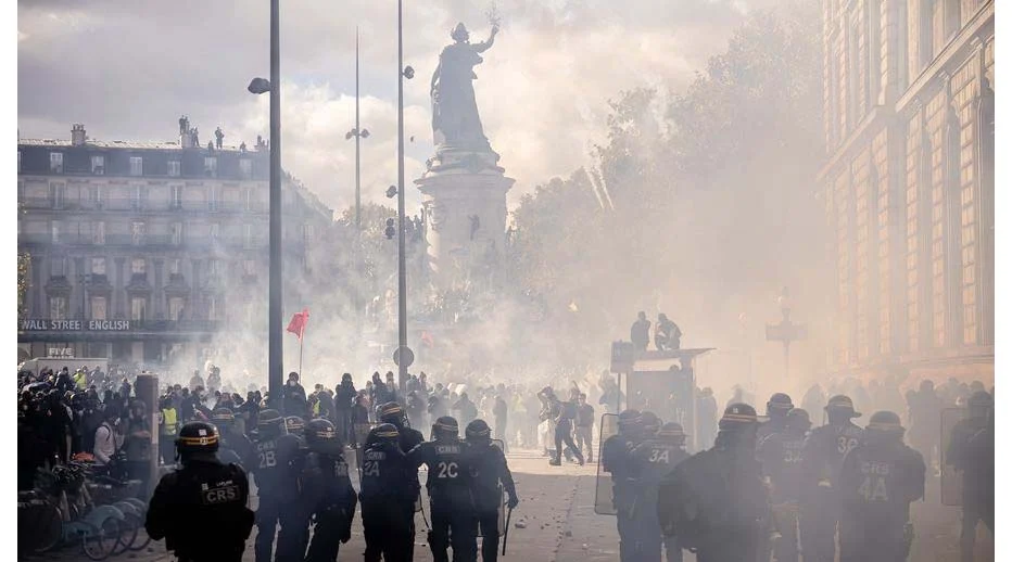 detenidos-en-francia Operativo de seguridad y saldo de los disturbios durante las protestas en Francia.