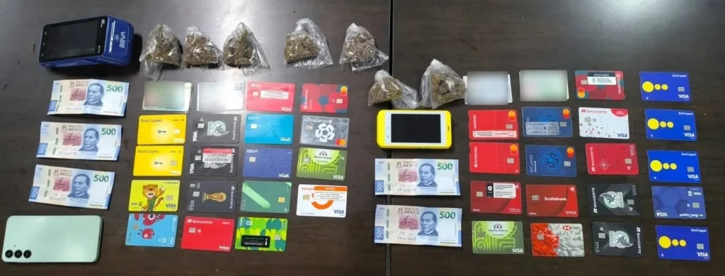 Detienen a dos venezolanos con droga y 35 tarjetas bancarias en Monterrey 3 detienen venezolanos monterrey 3