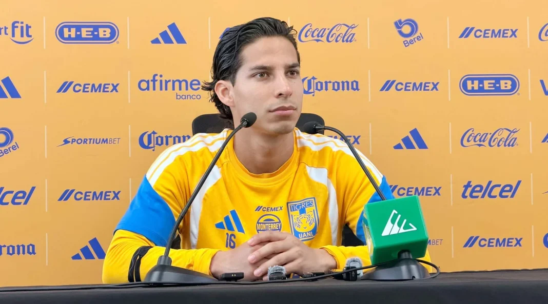 diego-lainez-en-tigres Diego Lainez en Tigres habla en conferencia sobre el momento del equipo.