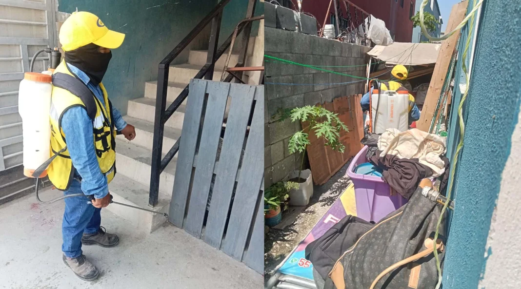 fumigacion-de-garrapatas-garcia Personal municipal realiza trabajos de fumigación de garrapatas en el municipio de García.