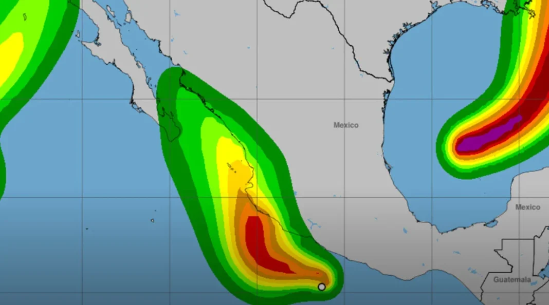 huracan-isaias Trayectoria y efectos del huracan Isaias y tormenta tropical Simon en México.
