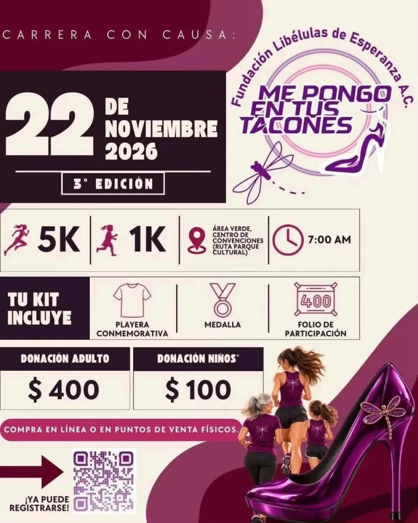 Invitan a participar en la tercera carrera 'Me Pongo en tus Tacones' 1 Presentación e invitación a la tercera carrera Me Pongo en tus Tacones en Reynosa.