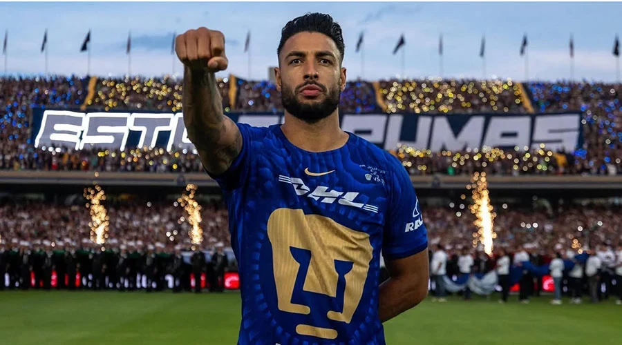 nathan-silva-pumas-disponible-tigres El futbolista Nathan Silva durante un partido con Pumas en la Liga MX.