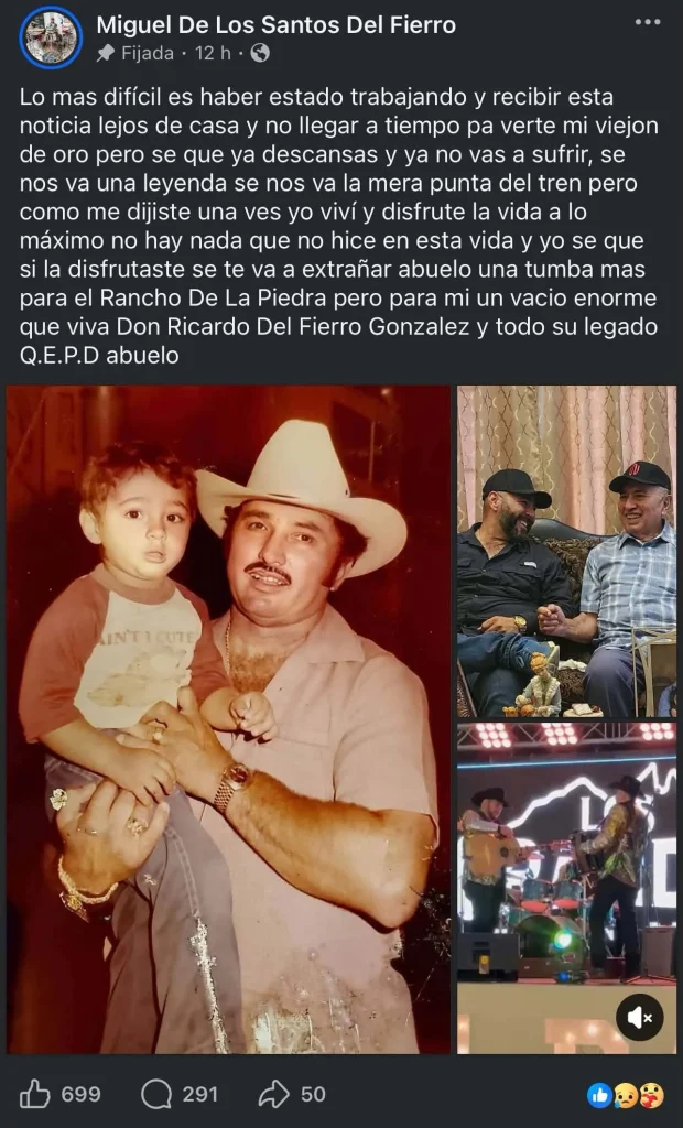 Fallece Ricardo del Fierro, último sobreviviente de la dinastía 2 Confirmación sobre el fallecimiento de Ricardo del Fierro en Matamoros.