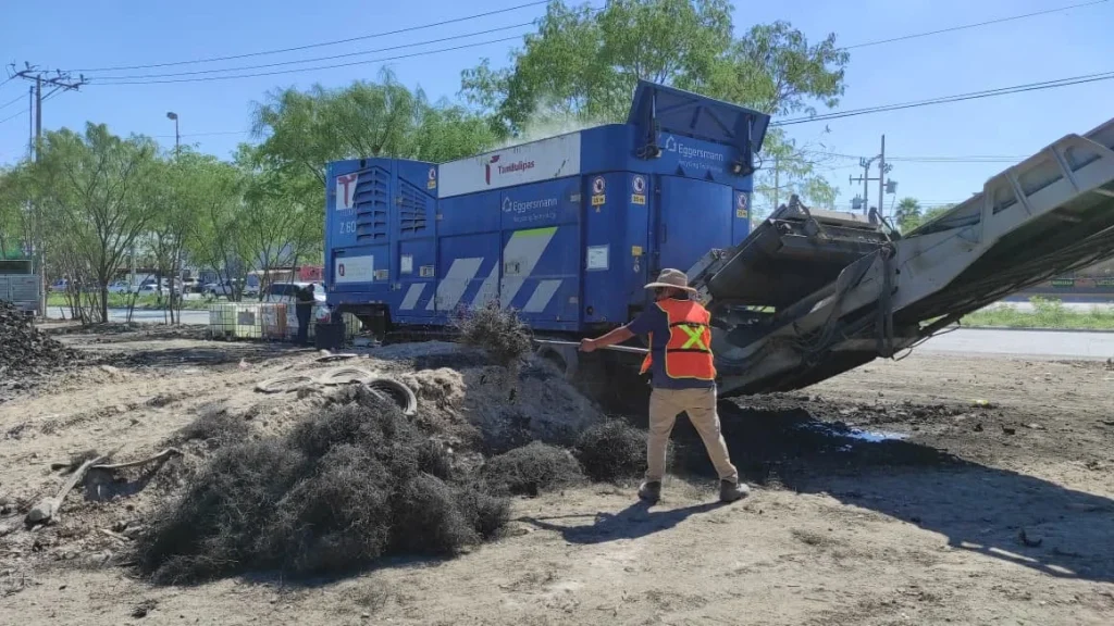Avanza SEDUMA en trituración de llantas para reducir la contaminación en Reynosa 1 Avanza SEDUMA en trituración de llantas para reducir la contaminación en Reynosa