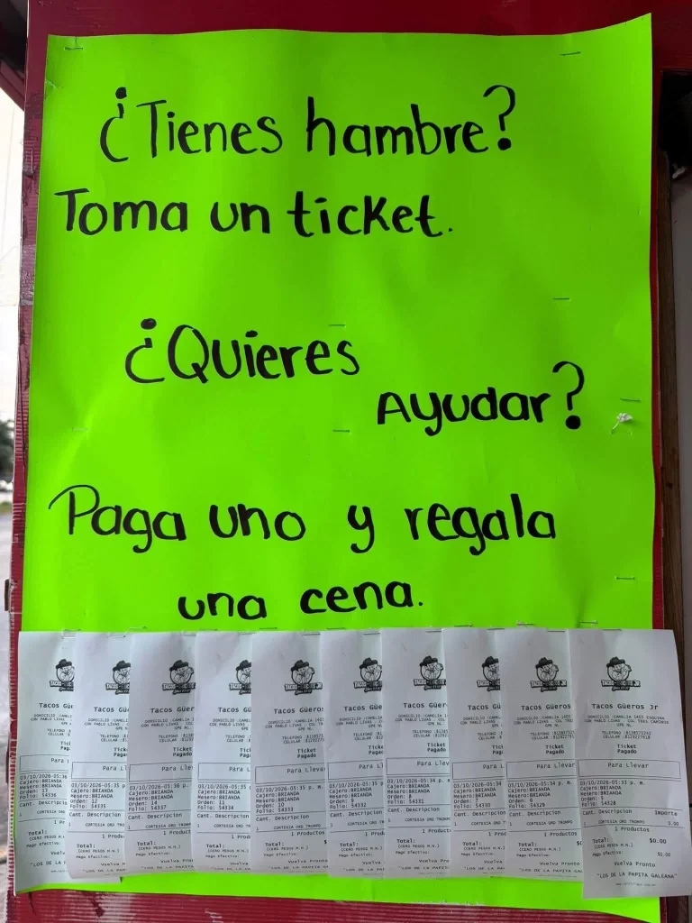 Taquería dona tacos a personas que lo necesitan en Guadalupe 1 Taquería dona tacos a personas necesitadas en Guadalupe Nuevo León